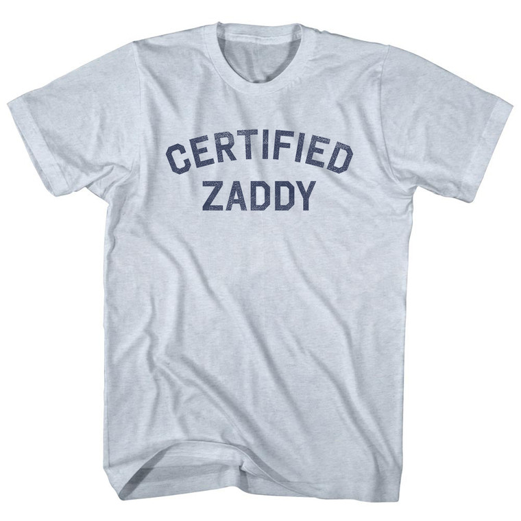 Certified Zaddy Adult Tri-Blend T-shirt - Athletic White