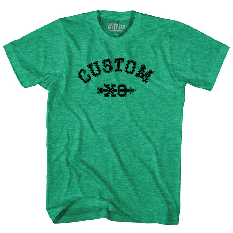 Custom XC Adult Tri-Blend T-shirt - Athletic Green