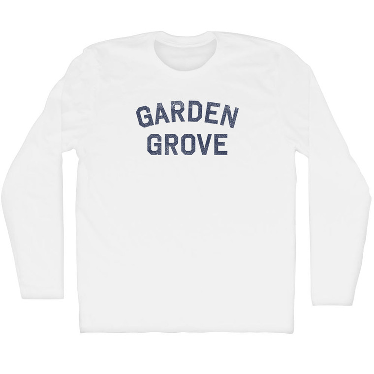 Garden Grove Adult Cotton Long Sleeve T-shirt - White