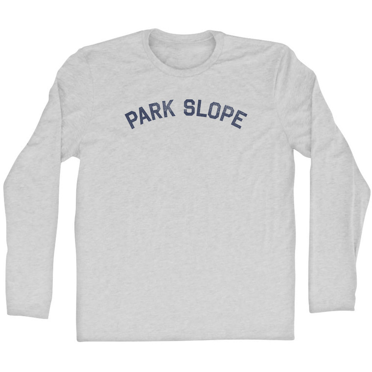 Park Slope Adult Cotton Long Sleeve T-shirt - Grey Heather