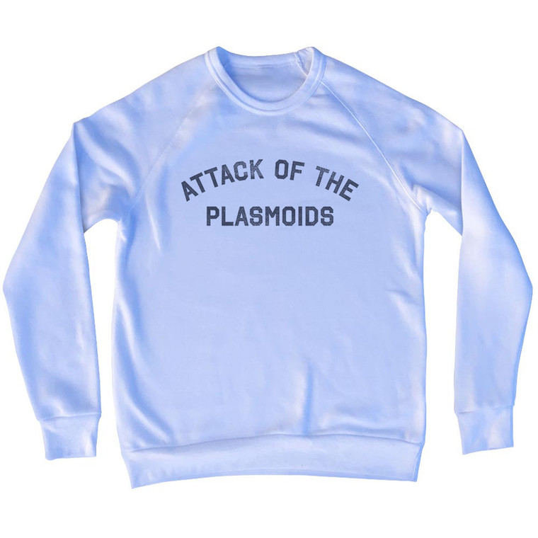 Attack of the Plasmoids Adult Tri-Blend Sweatshirt - White