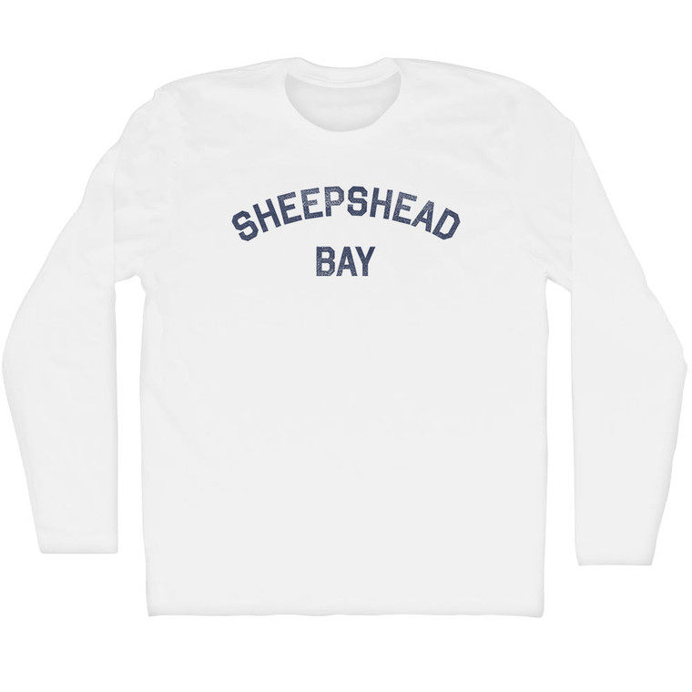 Sheepshead Bay Adult Cotton Long Sleeve T-shirt - White