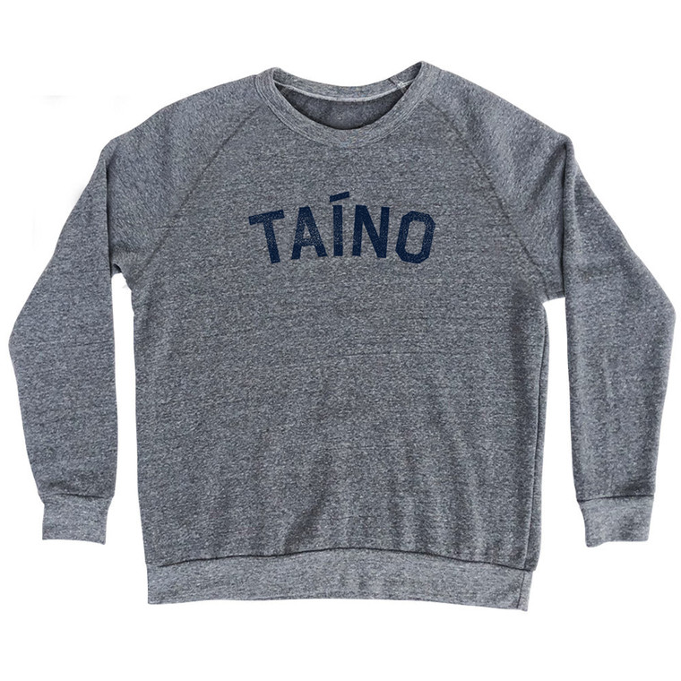 Taino Adult Tri-Blend Sweatshirt - Athletic Grey