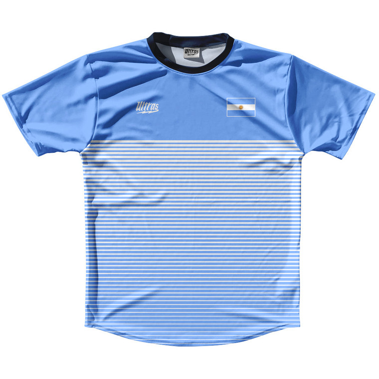 Argentina Rise Ultras Tennis Shirt Crew Neck - Blue & White