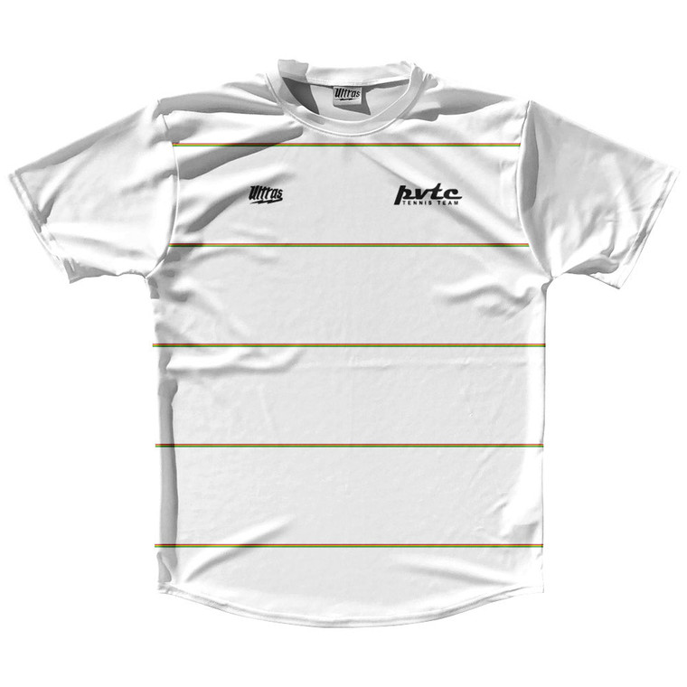 Pvtc Rasta Custom Sample Image Stripes White Ultras Tennis Shirt Crew Neck - White