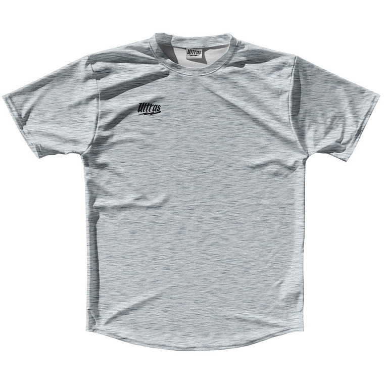 Grey Medium Heathered Pattern Ultras Tennis Shirt Crew Neck - Grey Medium