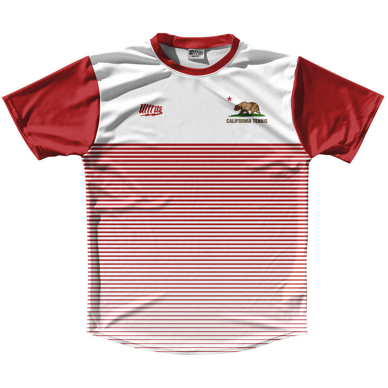 California Rise Up Ultras Tennis Shirt Crew Neck - Red & White