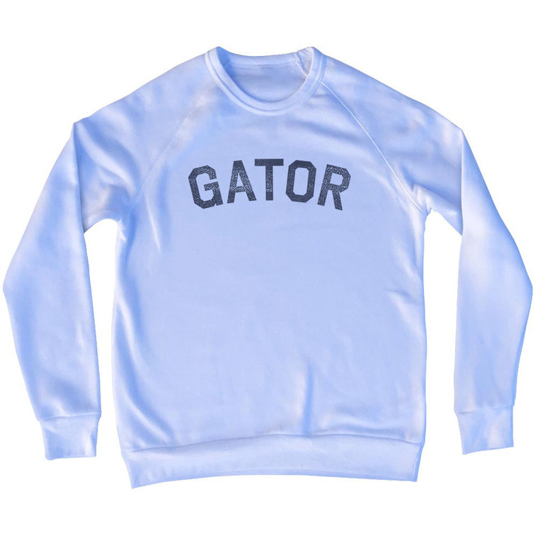 Gator Adult Tri-Blend Sweatshirt - White