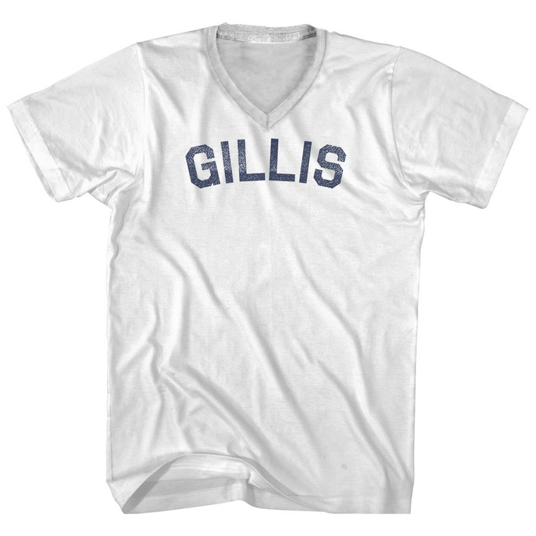 Gillis Adult Cotton V-neck T-shirt - White
