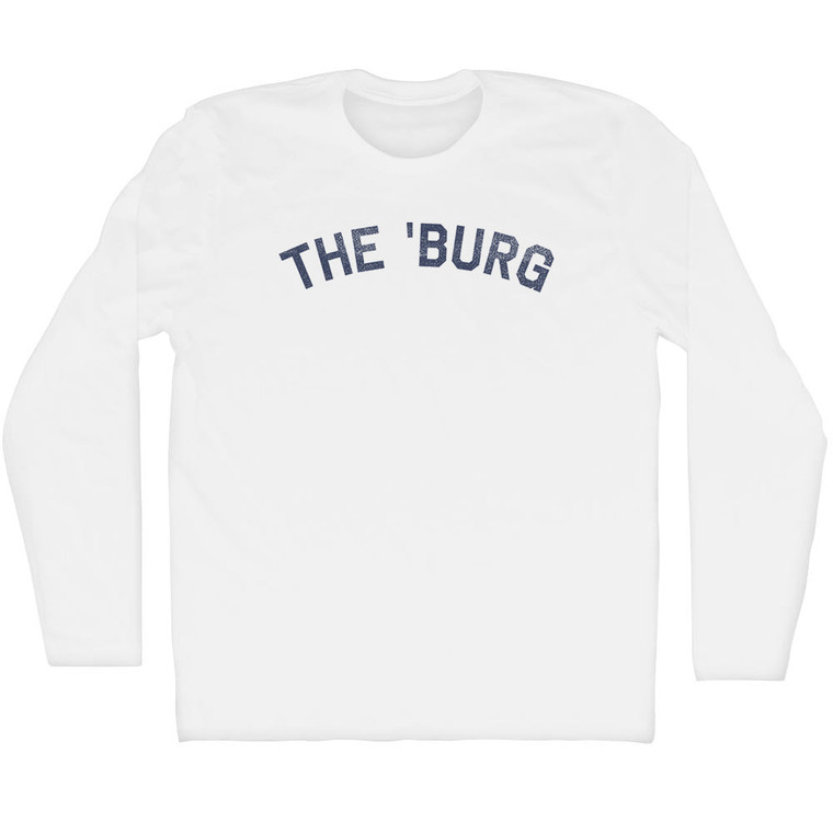 The Burg Adult Cotton Long Sleeve T-shirt - White