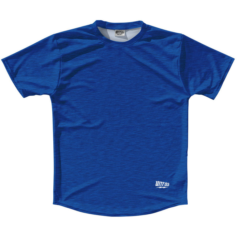 Heathered Running Shirt Track Cross Made In USA - Blue Royal