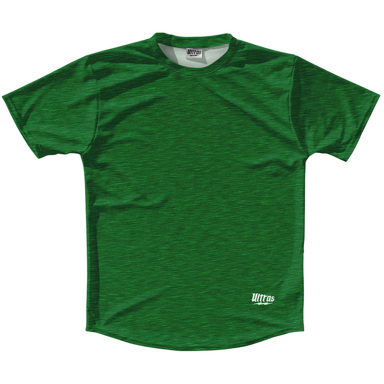 Heathered Running Shirt Track Cross Made In USA - Dark Kelly Green