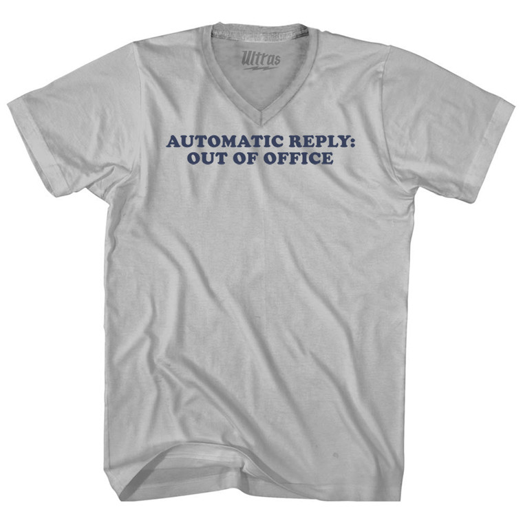 Automatic Reply Adult Tri-Blend V-neck T-shirt - Cool Grey
