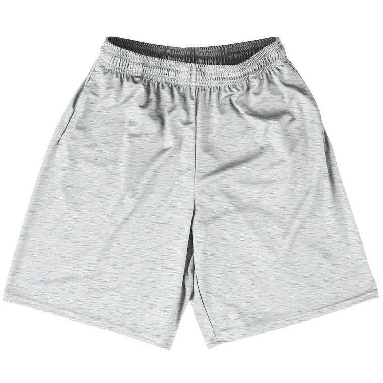 Heathered Lacrosse Shorts Made In USA - Grey Light