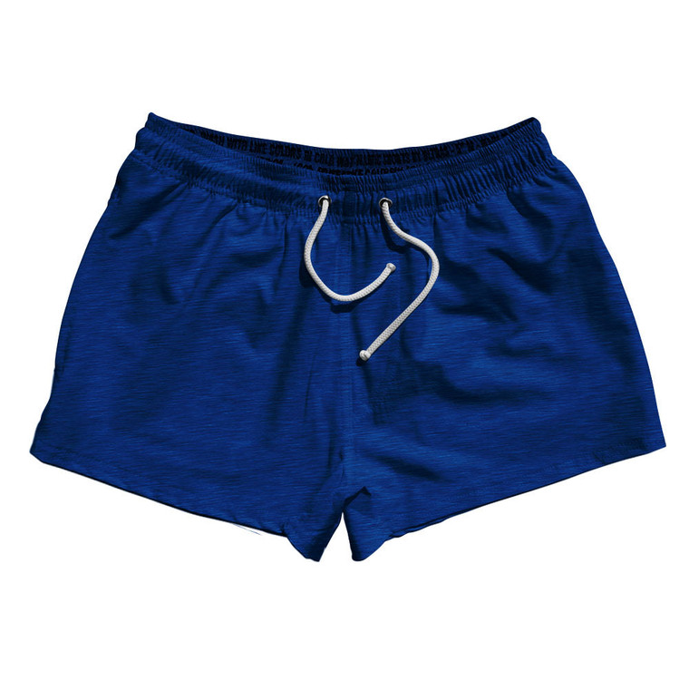 Heathered 2.5" Swim Shorts Made in USA - Blue Royal