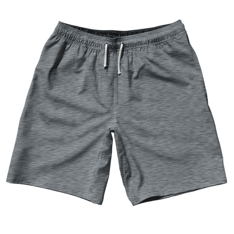 Heathered 10" Swim Shorts Made in USA - Grey Datk