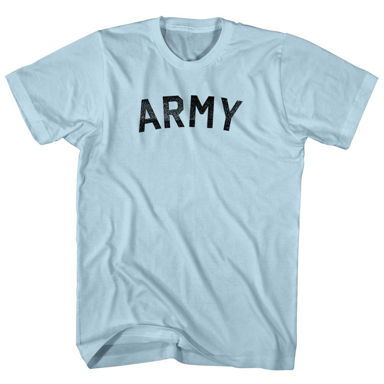 Army (Black Ink) Adult Cotton T-shirt - Light Blue
