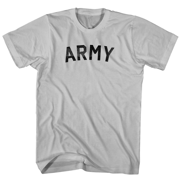 Army (Black Ink) Adult Cotton T-shirt - Cool Grey