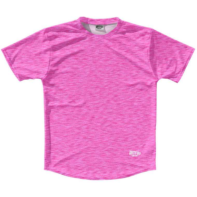 Heathered Running Shirt Track Cross Made In USA - Hot Pink