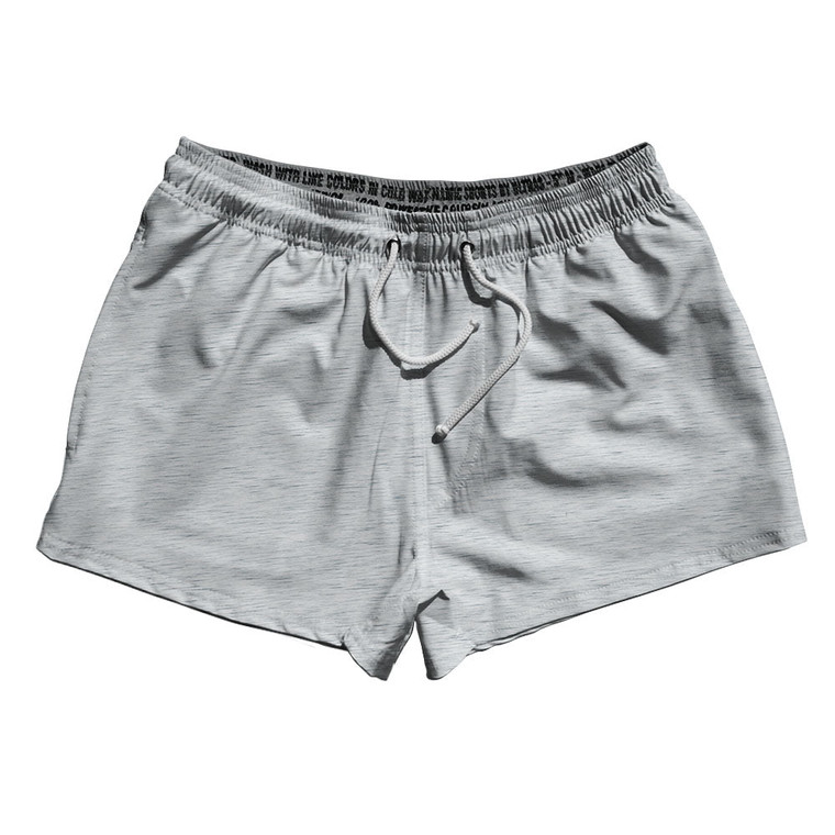 Heathered 2.5" Swim Shorts Made in USA - Grey Light