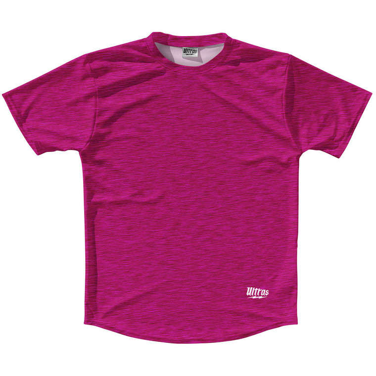 Heathered Running Shirt Track Cross Made In USA - Pink Fuschia