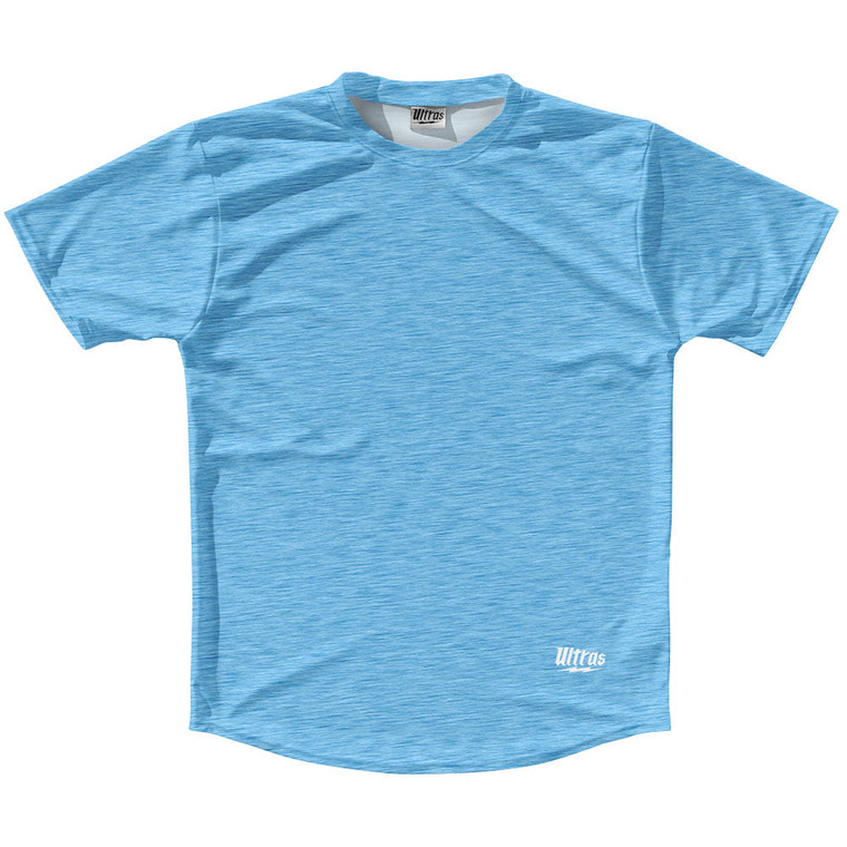 Heathered Running Shirt Track Cross Made In USA - Blue Carolina