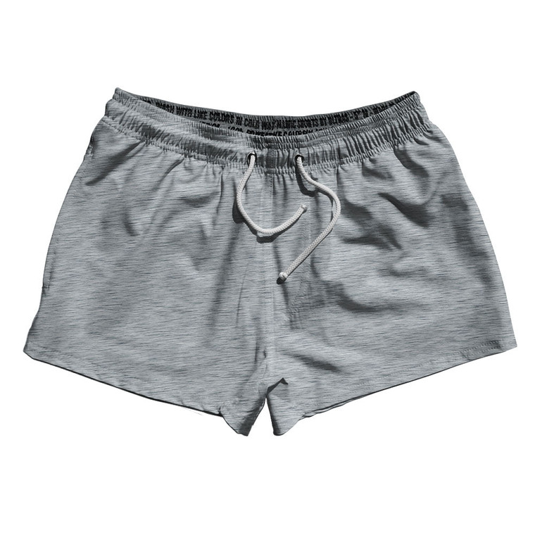 Heathered 2.5" Swim Shorts Made in USA - Grey Medium