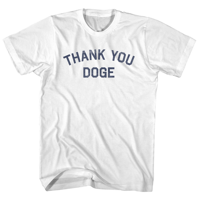 Thank You DOGE Adult Cotton T-shirt - White