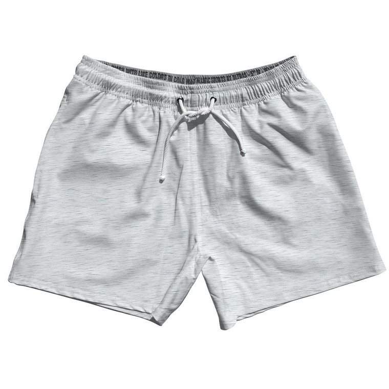 Heathered 5" Swim Shorts Made in USA - Grey Light