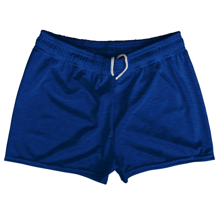 Heathered Shorty Short Gym Shorts 2.5" Inseam Made In USA - Blue Royal