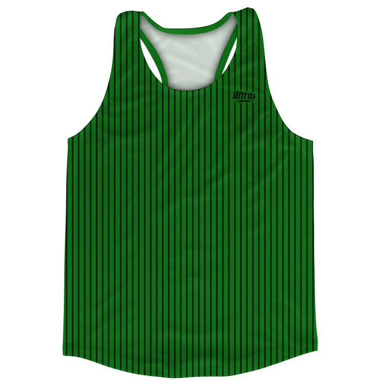 Pinstripes Running Track Tops Made In USA - Green Kelly and Black