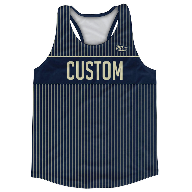 Pinstripes Custom Finish Line Running Track Tops Made In USA - Blue Navy and Vegas