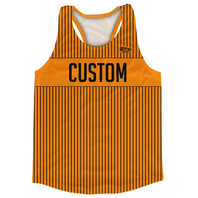 Pinstripes Custom Finish Line Running Track Tops Made In USA - Orange Tennessee and Black