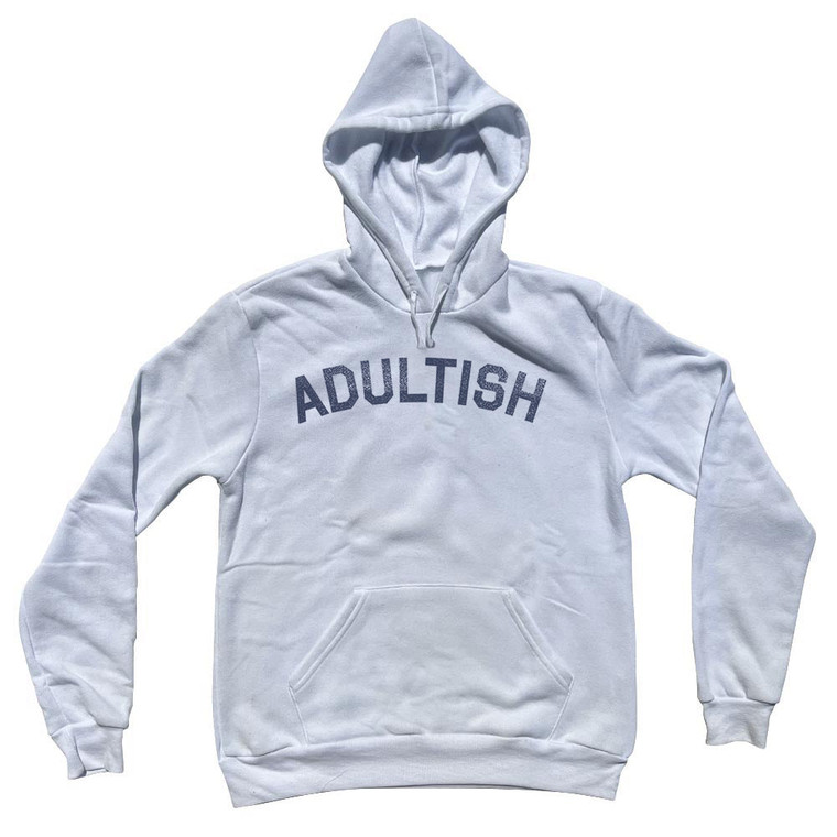 Adultish Adult Cotton Hoodie - White