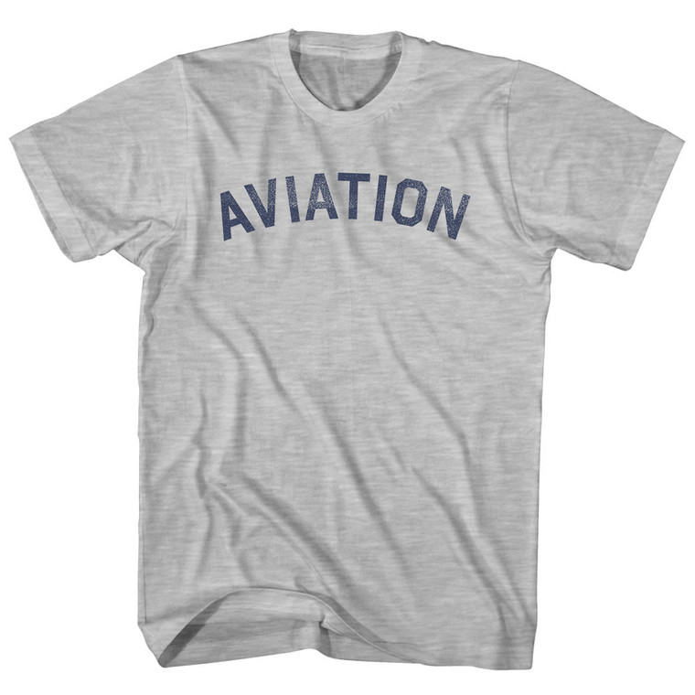 Aviation Womens Cotton Junior Cut T-Shirt - Grey Heather
