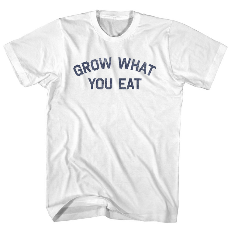 Grow What You Eat Womens Cotton Junior Cut T-Shirt - White