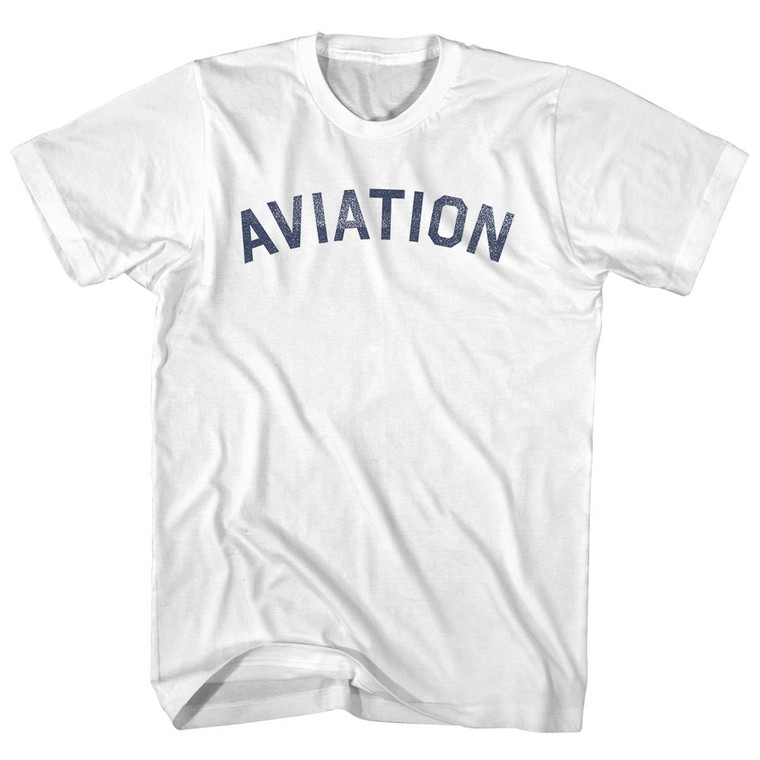 Aviation Womens Cotton Junior Cut T-Shirt - White