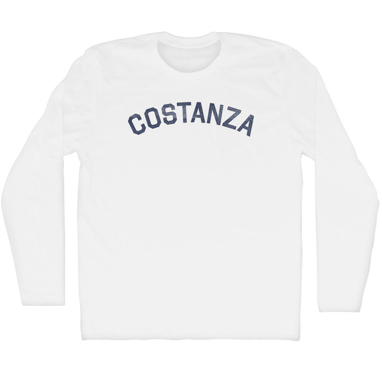 Costanza Adult Cotton Long Sleeve T-shirt - White