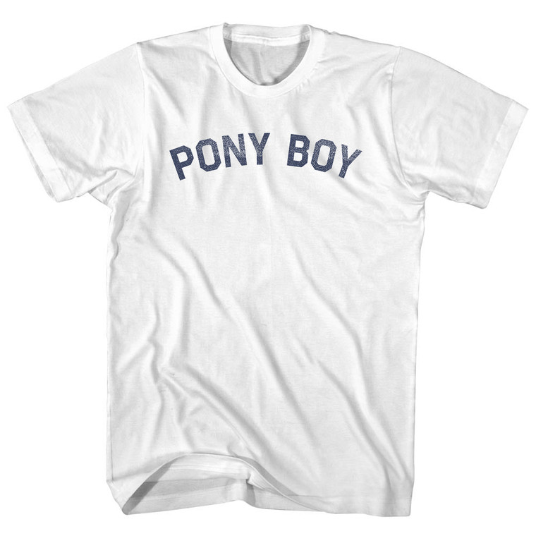 Pony Boy Adult Cotton T-shirt - White