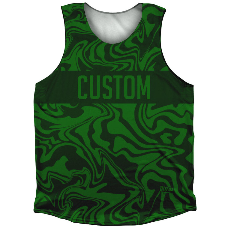 Vapor Design Custom Finish Line Athletic Tank Top - Forest Green and Kelly Green