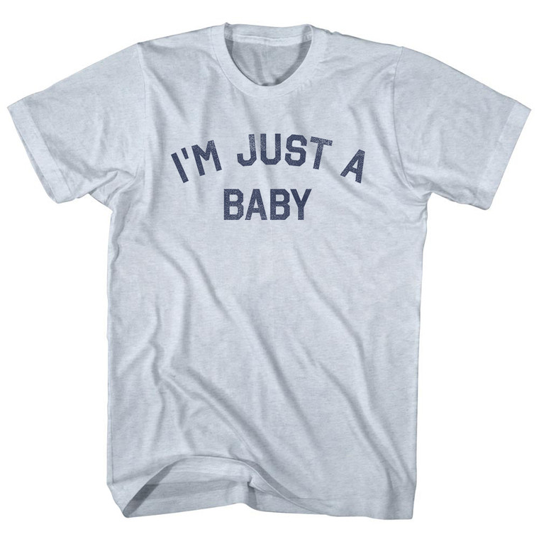 I'm Just A Baby Adult Tri-Blend T-shirt - Athletic White