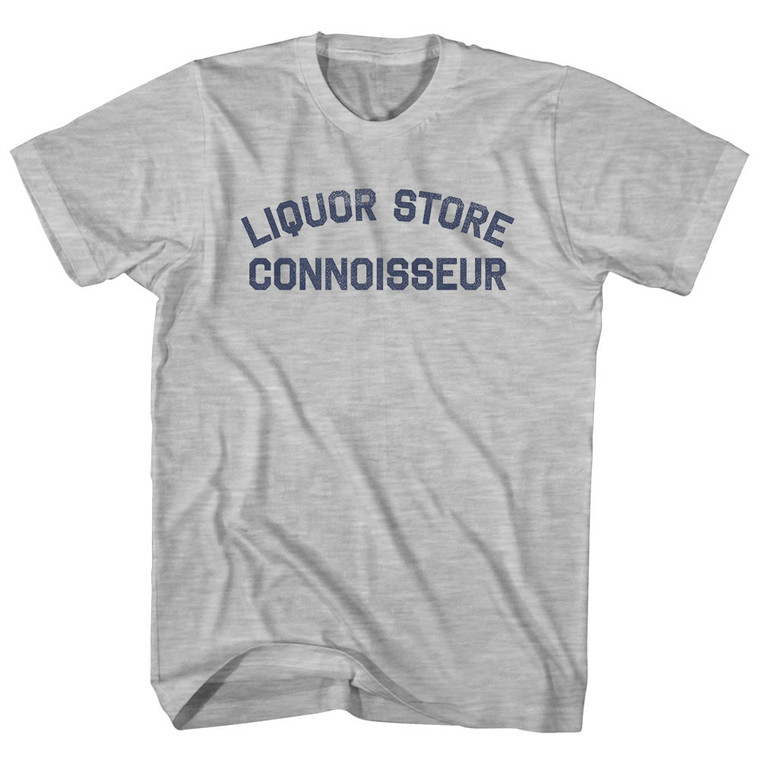 Liquor Store Connoisseur Adult Cotton T-shirt - Grey Heather
