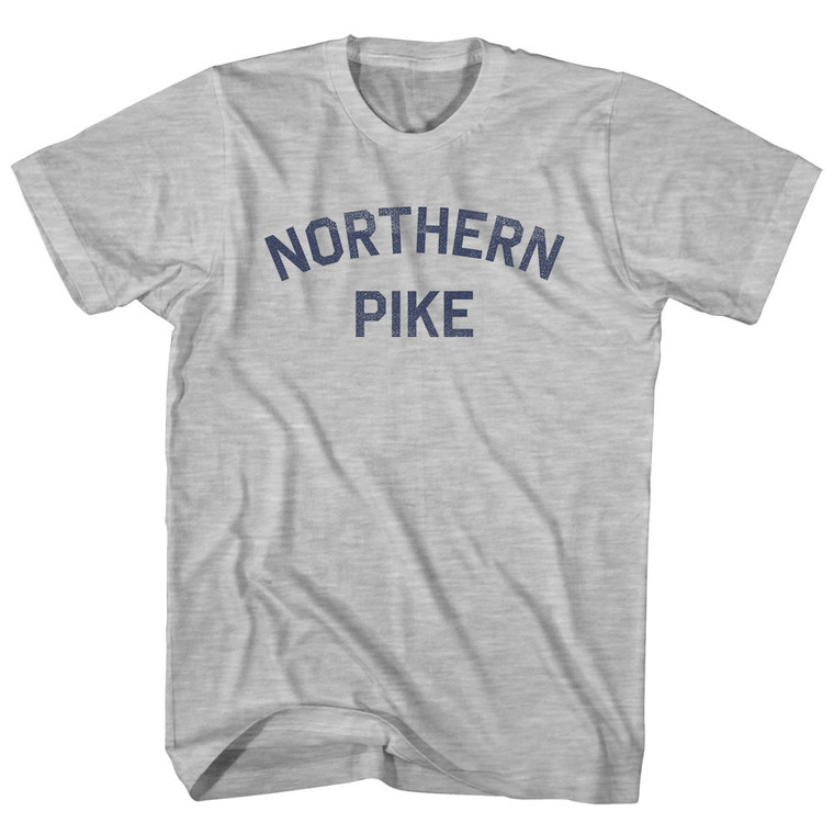 Northern Pike Adult Cotton T-shirt - Grey Heather