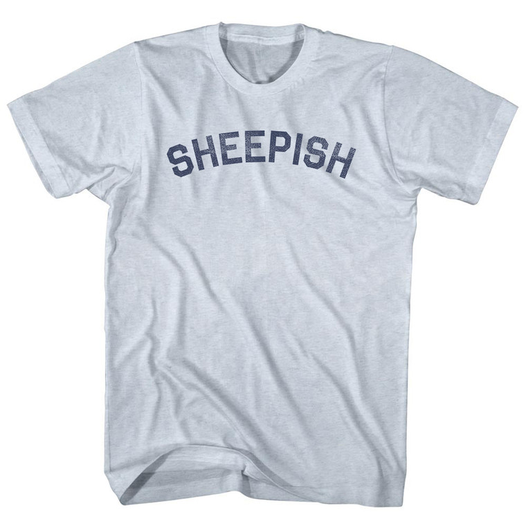 SHEEPISH Adult Tri-Blend T-shirt - Athletic White