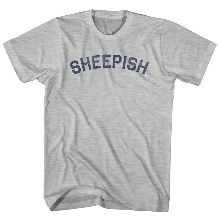 SHEEPISH Womens Cotton Junior Cut T-Shirt - Grey Heather