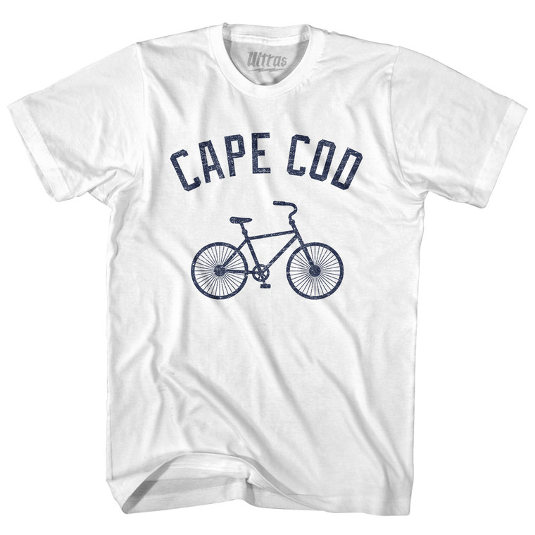 Cape Cod Bike Adult Cotton T-shirt - White