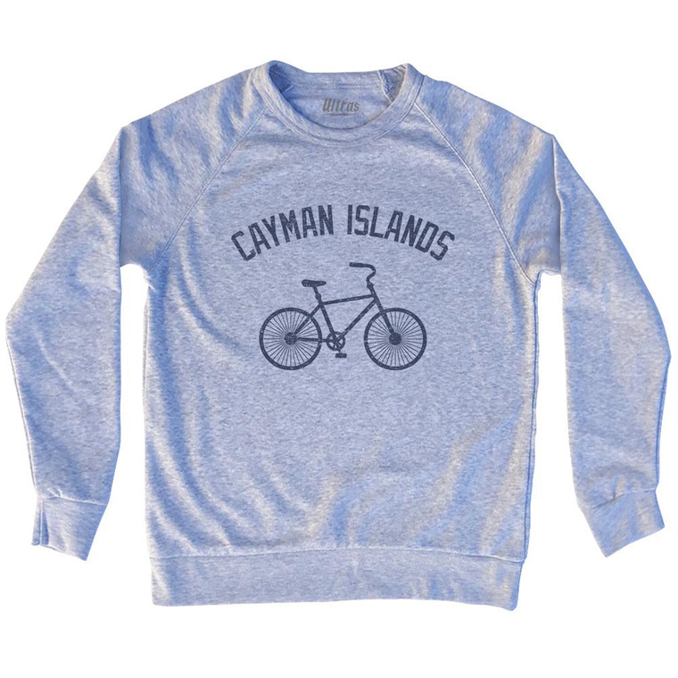 Cayman Islands Vintage Bike Adult Tri-Blend Sweatshirt - Grey Heather