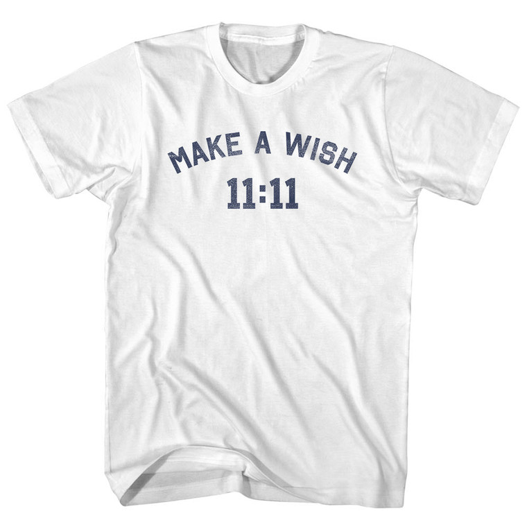 Make A Wish 11 11 Adult Cotton T-shirt - White