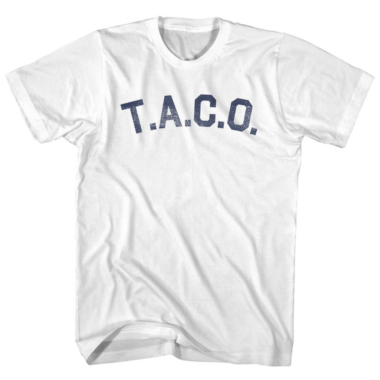 TACO Trump Always Chicken Out Womens Cotton Junior Cut T-Shirt - White