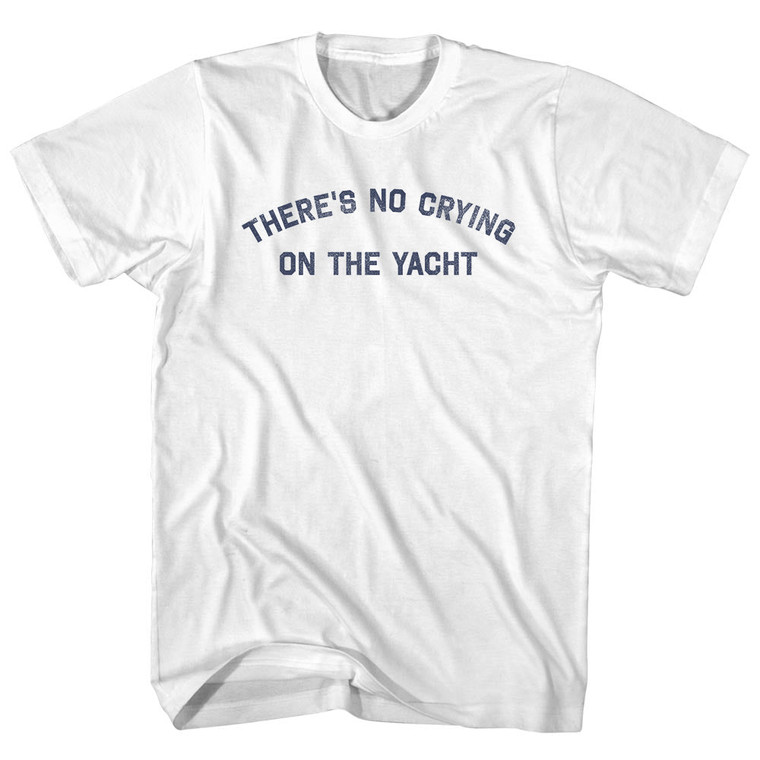 There's No Crying On The Yacht Youth Cotton T-shirt - White
